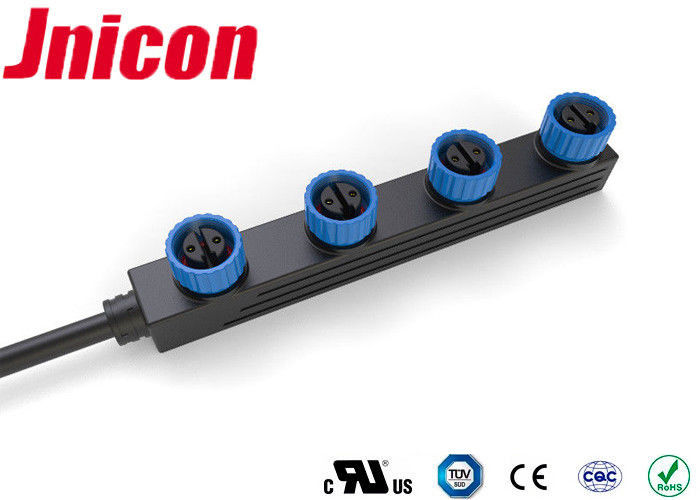 Jnicon LED Su Geçirmez Güç Konnektörü, Su Geçirmez M15 Konnektörü 4 Yönlü Paralel