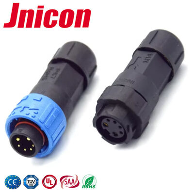 M16 10A 2+4 Pin Electrical Wire To Wire Connectors UL Multi Pin Connectors Waterproof
