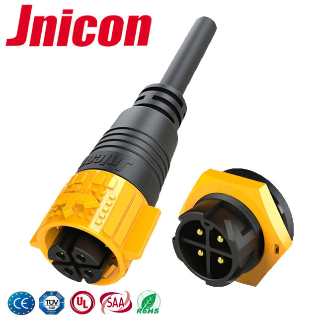 IP67 Waterproof Outdoor Cable Connector M19 2 3 4 Pin Male Female Socket