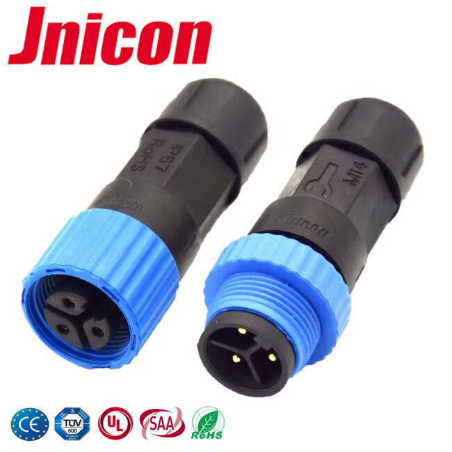 M15 3 Pin Plastik Dairesel Bağlantı 10A 300V Dış Elektronik İçin Düşük Voltajlı LED Bağlantıları