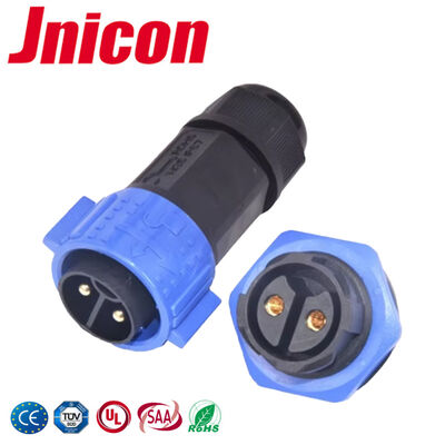 2Pin M19 Elektrik Kablo Kablo Bağlantıları 300V DC Su geçirmez
