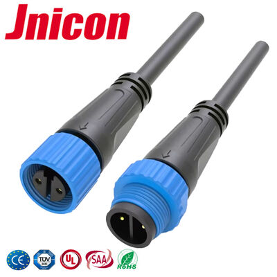 M15 2 Pin 10A Su geçirmez Kablo Bağlayıcısı 300V LED Güç vida kilitleme bağlantısı