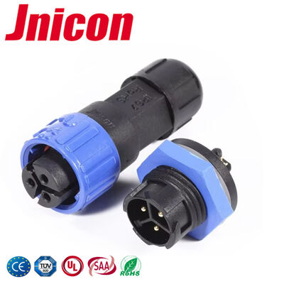 PA66 300V 3 Pin Kablodan Kart'a Konnektör M16 10A Su Geçirmez Güç Konnektörü