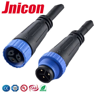 Altınla kaplanmış 3 Pin Su Tutmaz Kablo Bağlayıcısı M15 10A 300V Dış LED için